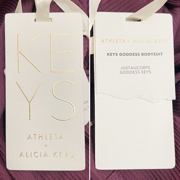 NWT Athleta x Alicia Keys Size Large Goddess Bodysuit Jumpsuit in Maroon NEW - Picture 14 of 16